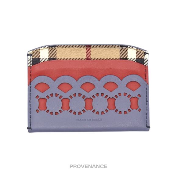 🔴 Burberry Card Wallet - Nova Check Laser Cut Patchwork - Picture 2 of 6